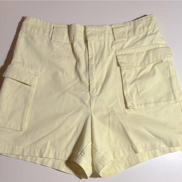 TNA Light Yellow Cargo Shorts - Picture 1 of 3